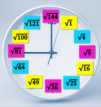 My Math Resources - squarerootsclock