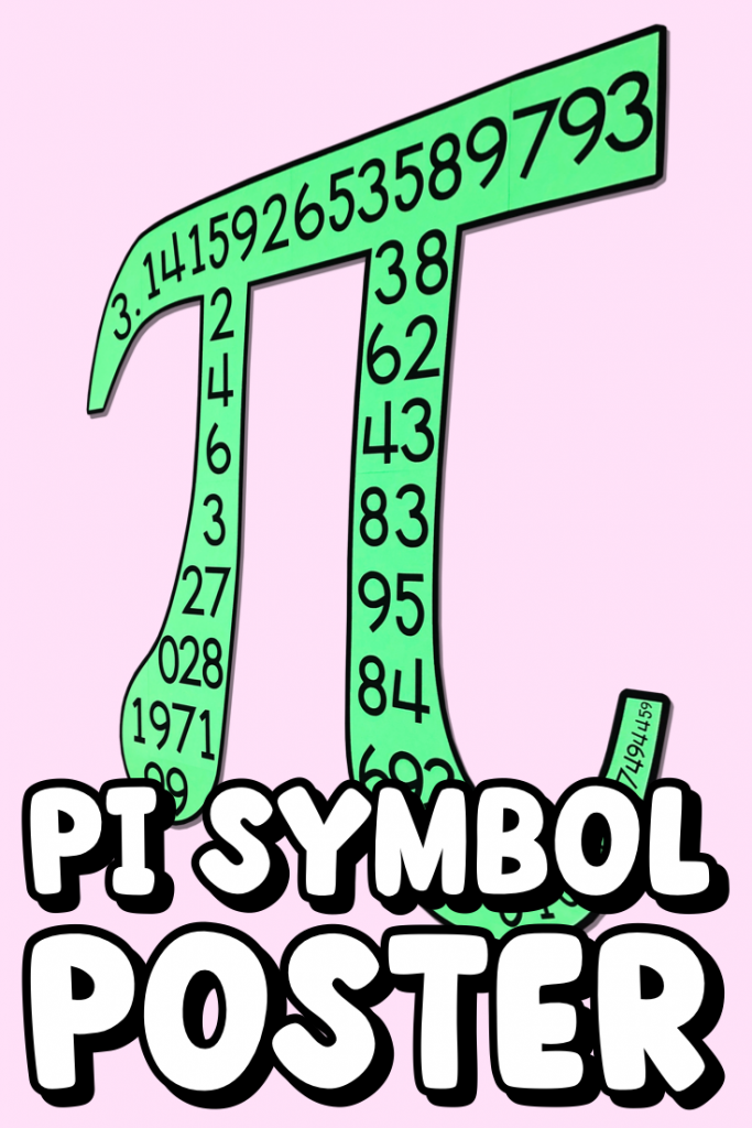 My Math Resources - Pi Symbol Bulletin Board Poster